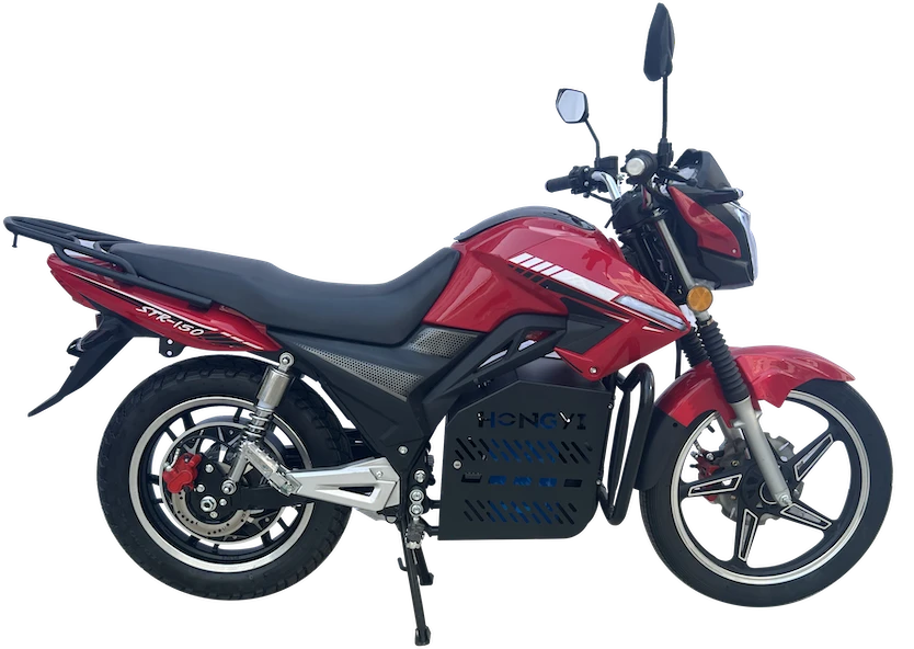 Future Ride: A Revolutionary Journey On A High-Performance Red Electric Motorcycle